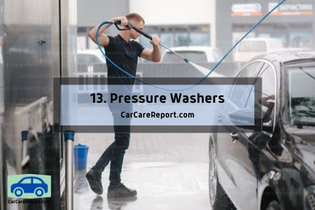 Using pressure washer in cleaning the car