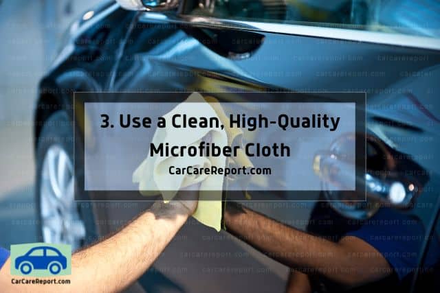 Wiping car with microfiber