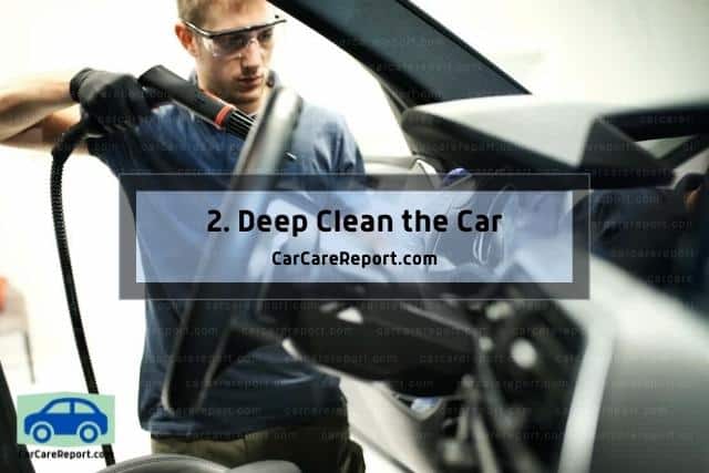 Deep cleaning the car