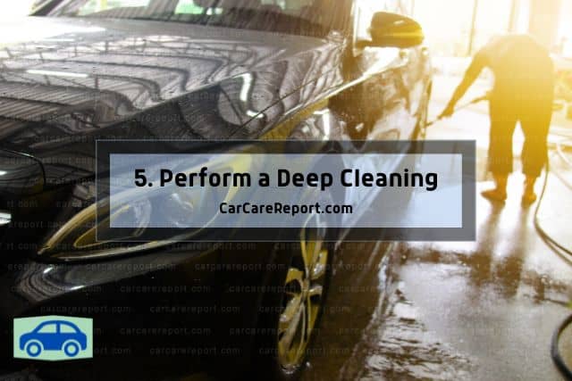 Deep cleaning a car
