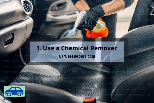 Spraying chemical agent on car