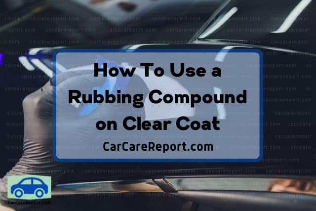 Applying rubbing compound on car