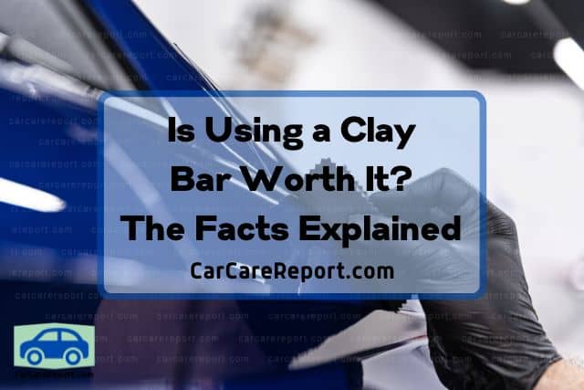 Clay bar on blue car